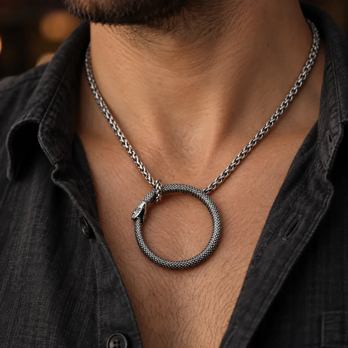 Collier Anneau Ouroboros