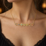 Collier Barre Horizontale aux 7 Symboles des Chakras - Vignette | Médiéfan