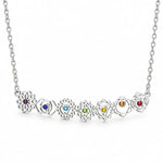 Collier Barre Horizontale aux 7 Symboles des Chakras - Vignette | Médiéfan