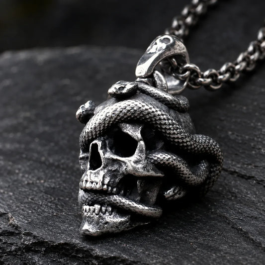 Collier Crâne aux Serpents