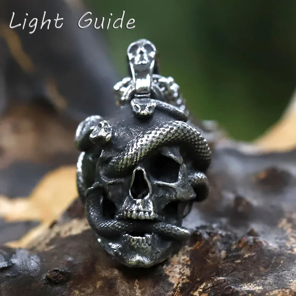 Collier Crâne aux Serpents Pendentif seul