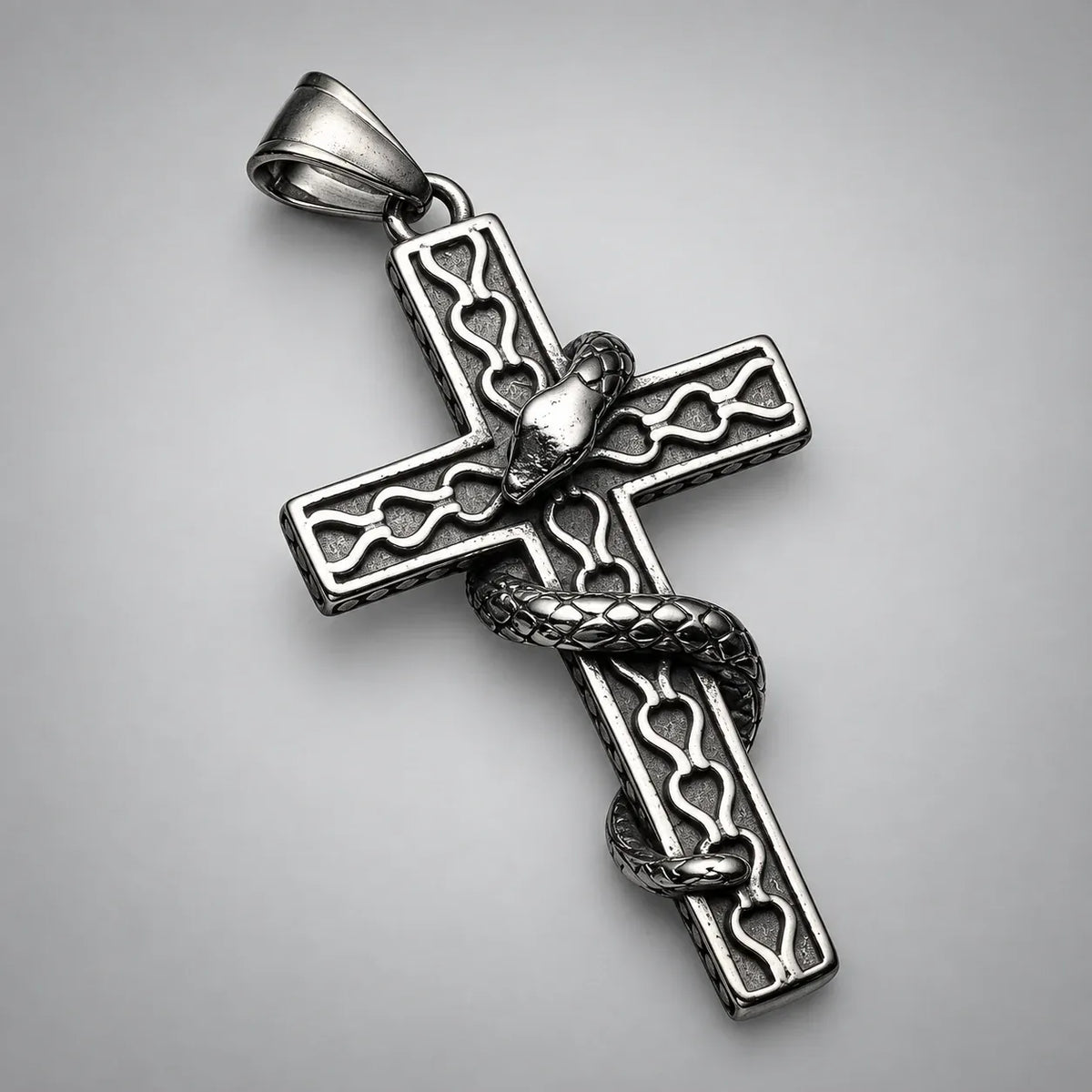 Collier Croix au Serpent Pendentif seul
