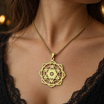 Collier Cube de Métatron en Couronne de Lotus - Vignette | Médiéfan