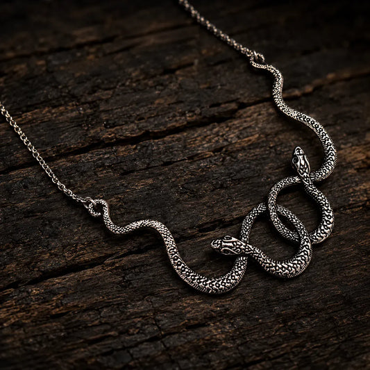 Collier Deux Serpents Enlacés