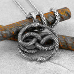 Collier Double Ouroboros Entrelacé - Vignette | Médiéfan