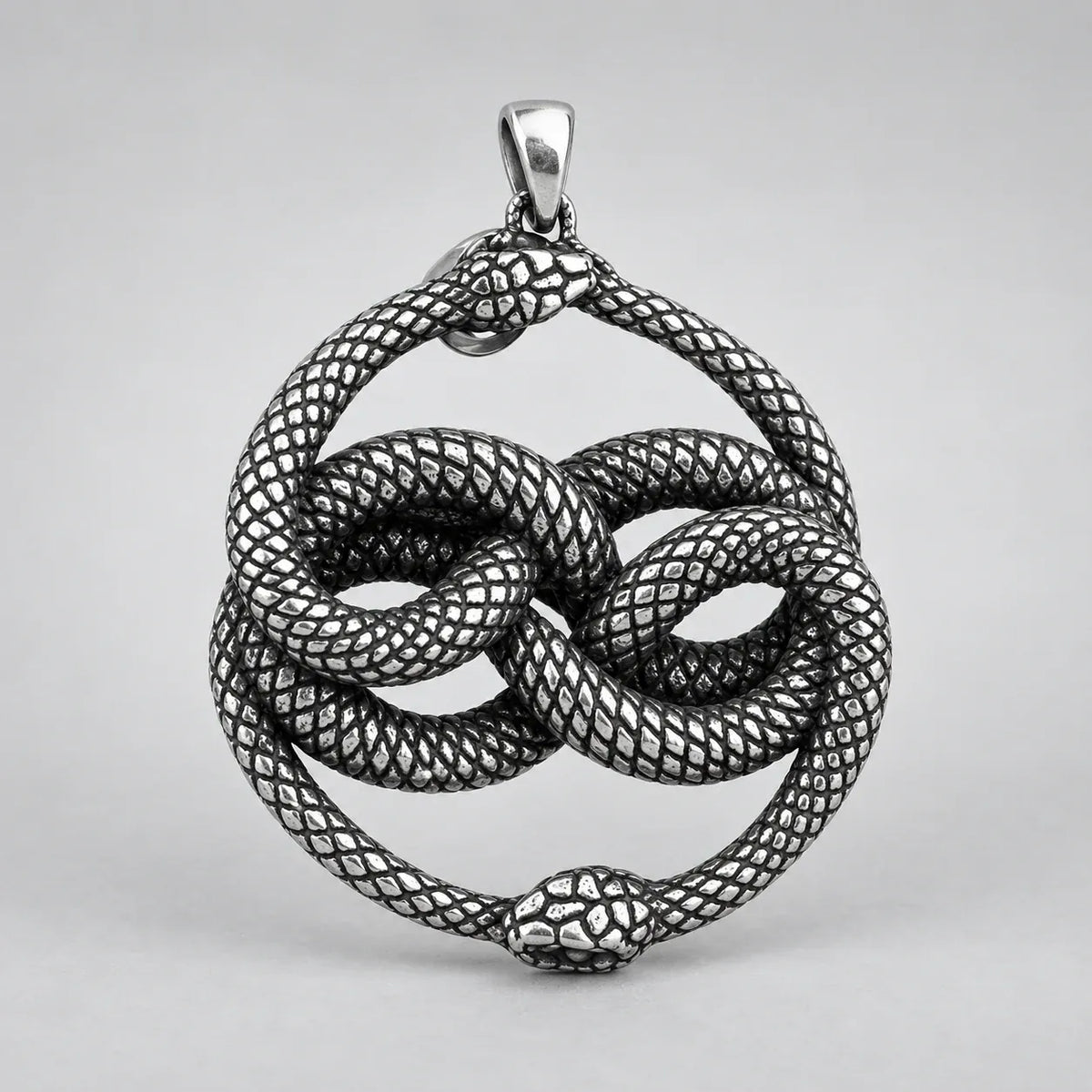 Collier Double Ouroboros Entrelacé Pendentif seul
