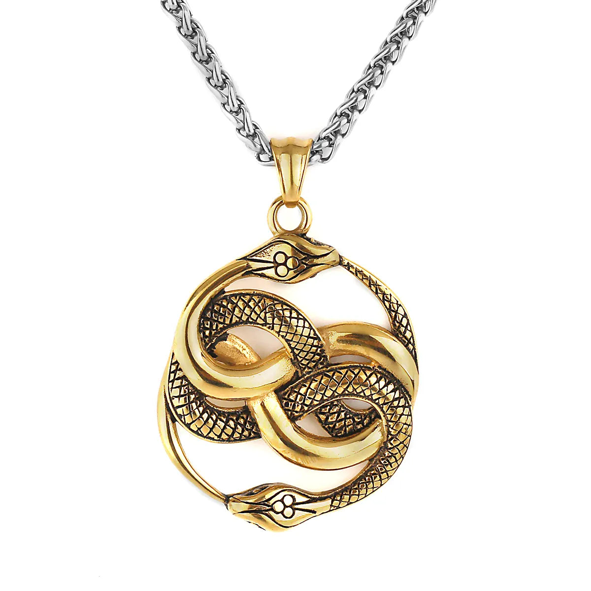 Collier Double Serpent Infini