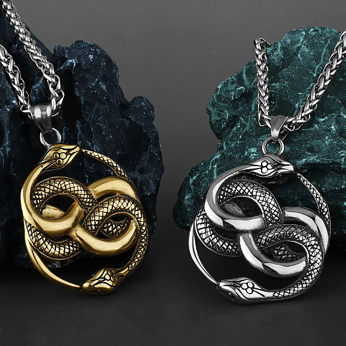 Collier Double Serpent Infini