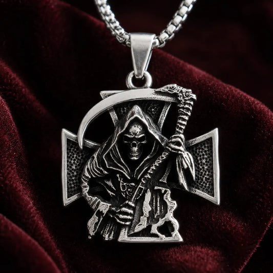 Collier Faucheuse & Croix de Fer