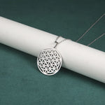 Collier Fleur de Vie Cerclée Ajourée - Vignette | Médiéfan