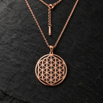 Collier Fleur de Vie Cerclée Ajourée - Vignette | Médiéfan
