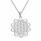 Collier Fleur de Vie Couronne de Pétales Argenté / 45 cm