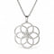 Collier Graine de Vie Ajourée Argenté / 45 cm