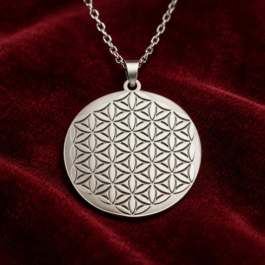 Collier Grand Disque Fleur de Vie