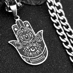Collier Grande Main de Fatima Mandala Gravé - Vignette | Médiéfan