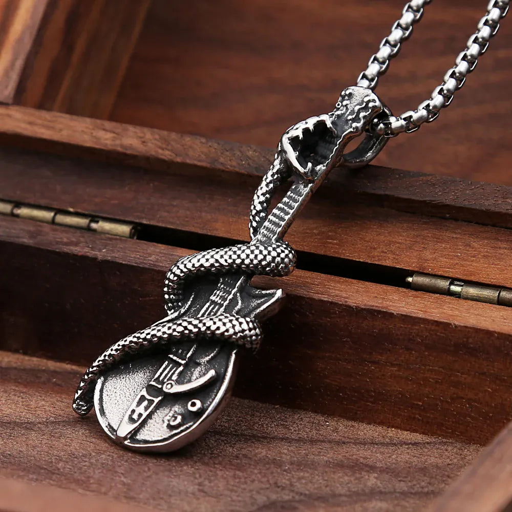 Collier Guitare au Serpent