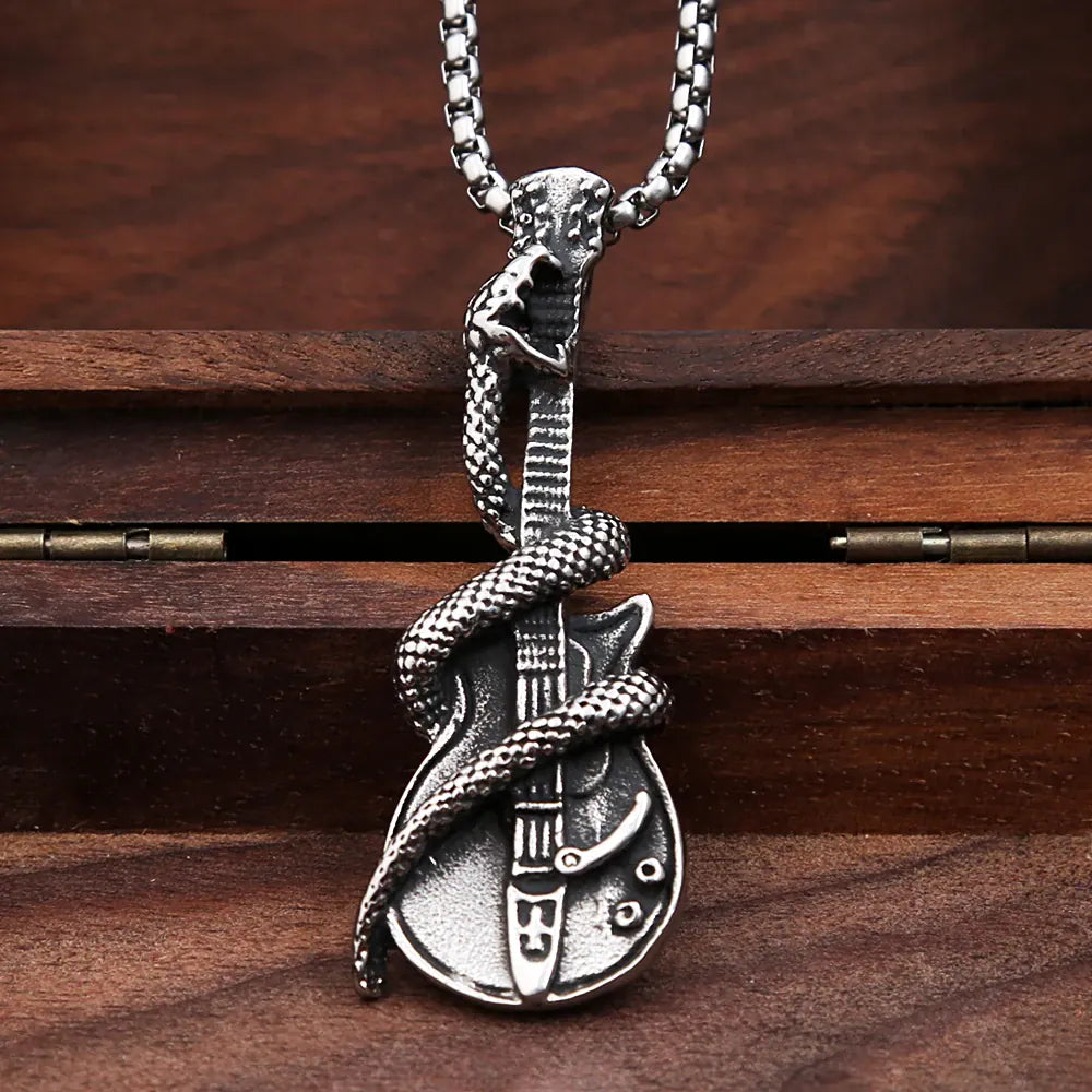 Collier Guitare au Serpent