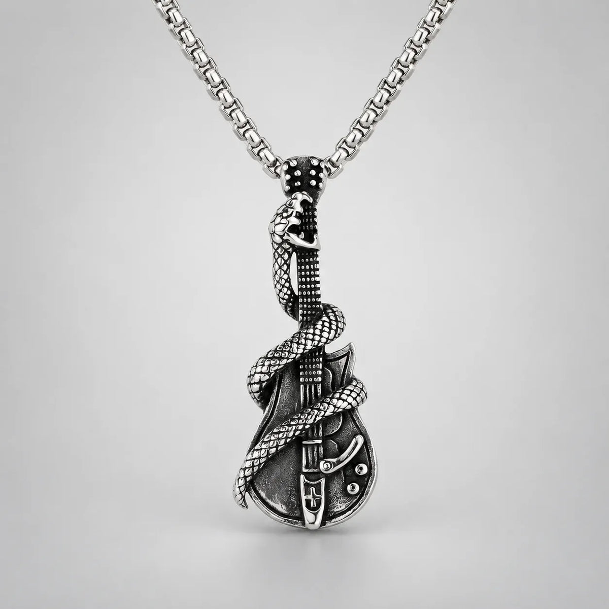 Collier Guitare au Serpent Chaîne 60 cm