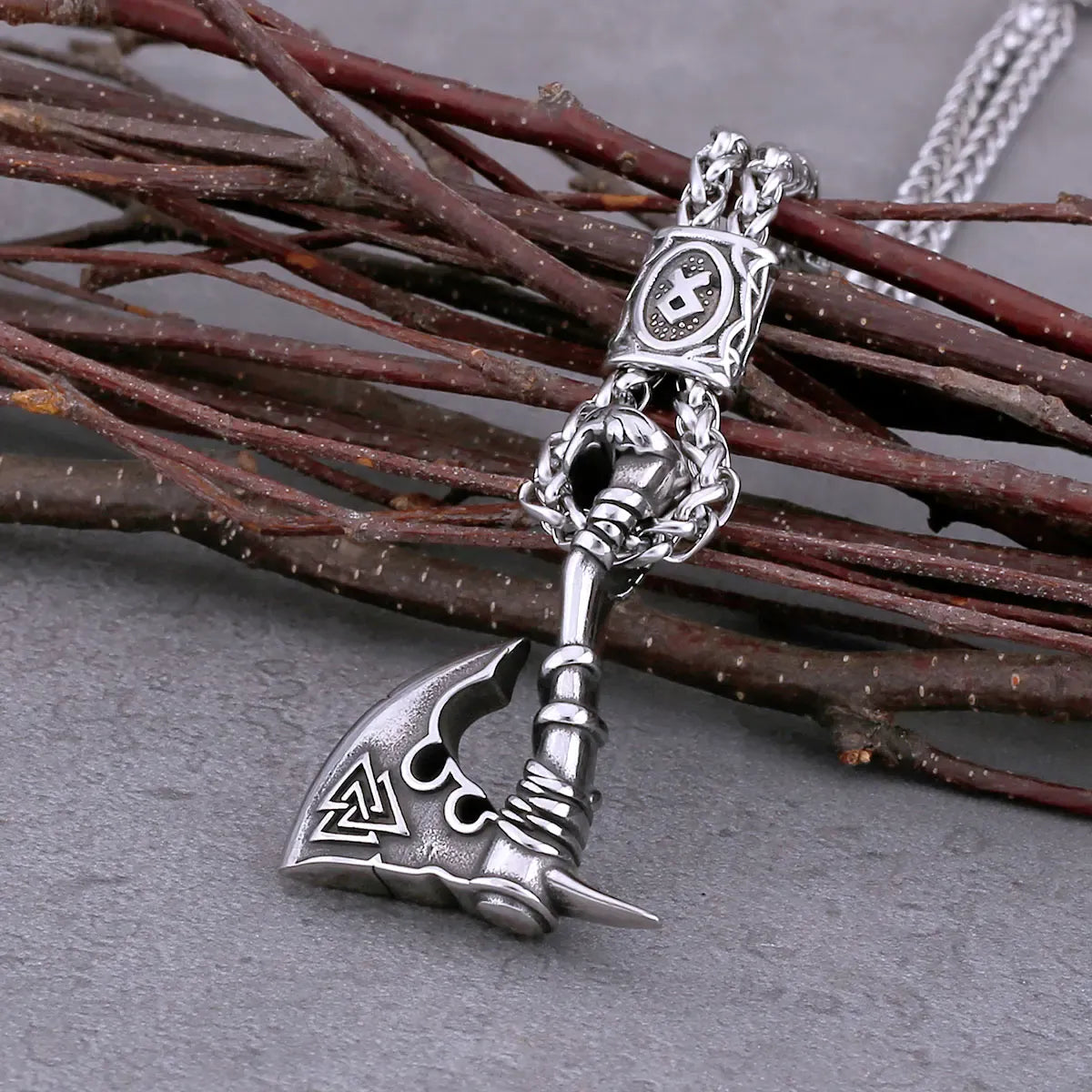 Collier Hache Viking Argenté