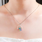Collier Lotus Irisé dans un Cercle 7 Chakras - Vignette | Médiéfan