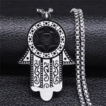 Collier Main de Fatima à Étoile de David Ajourée - Vignette | Médiéfan
