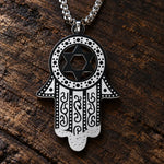 Collier Main de Fatima à Étoile de David Ajourée - Vignette | Médiéfan