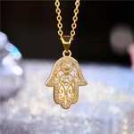 Collier Main de Fatima Filigrane Pavé - Vignette | Médiéfan