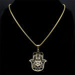 Collier Main de Fatima Filigranée Œil et Lotus - Vignette | Médiéfan