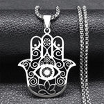 Collier Main de Fatima Filigranée Œil et Lotus - Vignette | Médiéfan