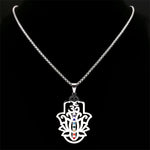 Collier Main de Fatima Om et Lotus 7 Chakras - Vignette | Médiéfan
