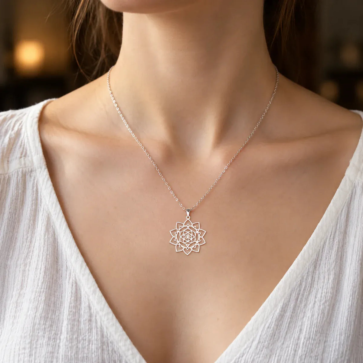 Collier Mandala Lotus Fleur de Vie