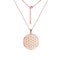 Collier Médaillon Fleur de Vie Classique Or rose / 45 cm