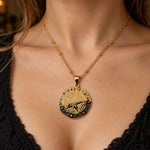 Collier Médaillon Pentagramme Tétragrammaton à 7 Strass - Vignette | Médiéfan