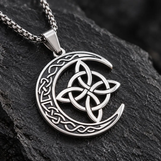Collier Nœud de Sorcière et Croissant de Lune