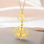 Collier Om et Yogi en Lotus 7 Chakras - Vignette | Médiéfan