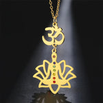 Collier Om et Yogi en Lotus 7 Chakras - Vignette | Médiéfan