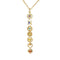 Collier Pendentif Vertical aux 7 Symboles des Chakras Doré / 45 cm