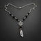 Collier Pentacle Perlé à Pointe de Cristal