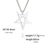 Collier Pentagramme Inversé Ajouré - Vignette | Médiéfan