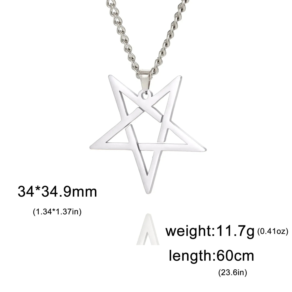 Collier Pentagramme Inversé Ajouré