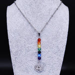 Collier Perles 7 Chakras et Lotus Ajouré - Vignette | Médiéfan