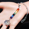 Collier Perles 7 Chakras et Lotus Ajouré Argenté