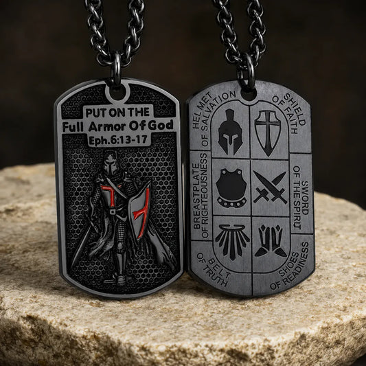 Collier plaque militaire chevalier templier
