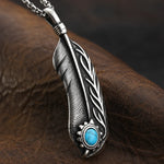 Collier Plume & Turquoise - Vignette | Médiéfan