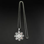 Collier Rosace Mandala Multi-Symboles à Strass - Vignette | Médiéfan