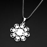 Collier Rosace Mandala Multi-Symboles à Strass - Vignette | Médiéfan