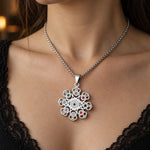 Collier Rosace Mandala Multi-Symboles à Strass - Vignette | Médiéfan