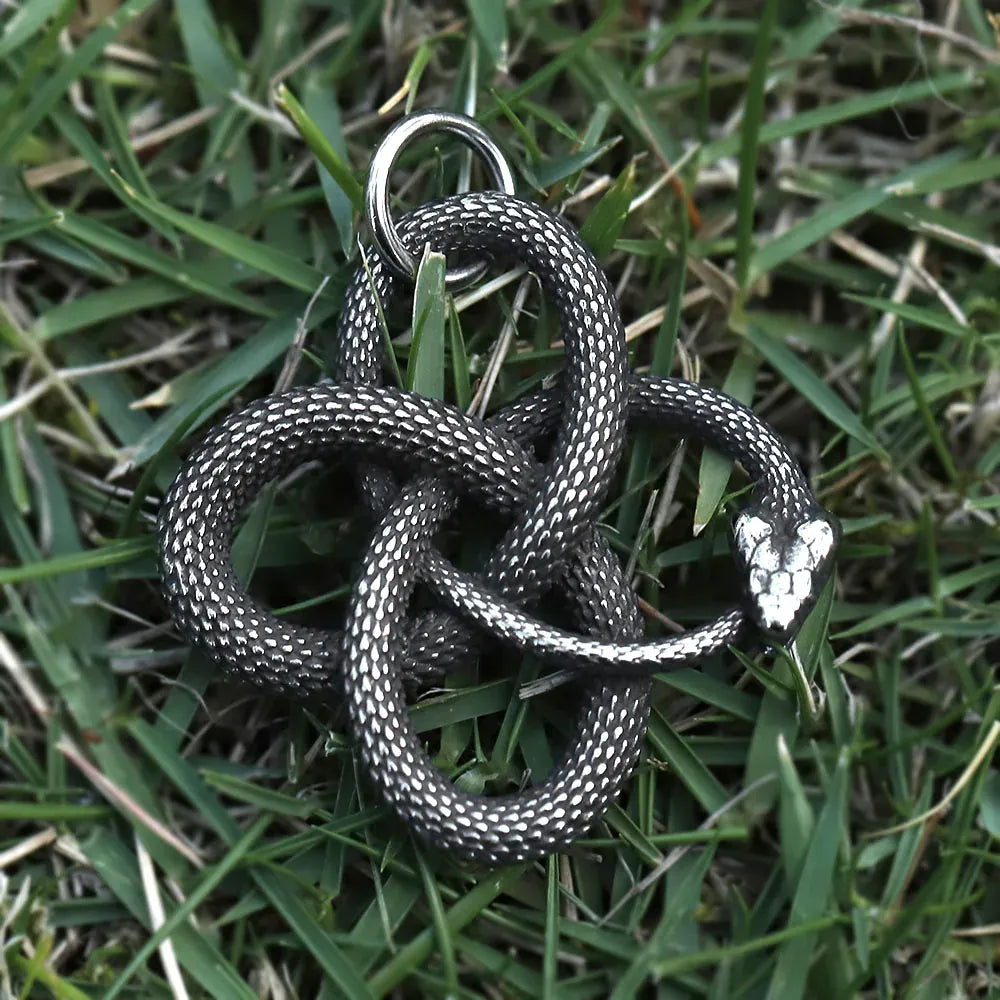Collier Serpent au Nœud Infini Chaîne à billes