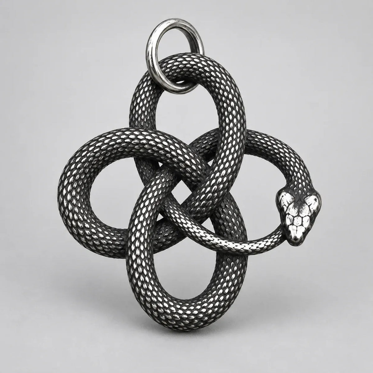 Collier Serpent au Nœud Infini Pendentif seul
