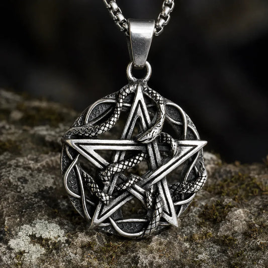 Collier Serpent au Pentagramme